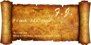 Frank József névjegykártya