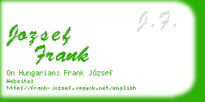 jozsef frank business card